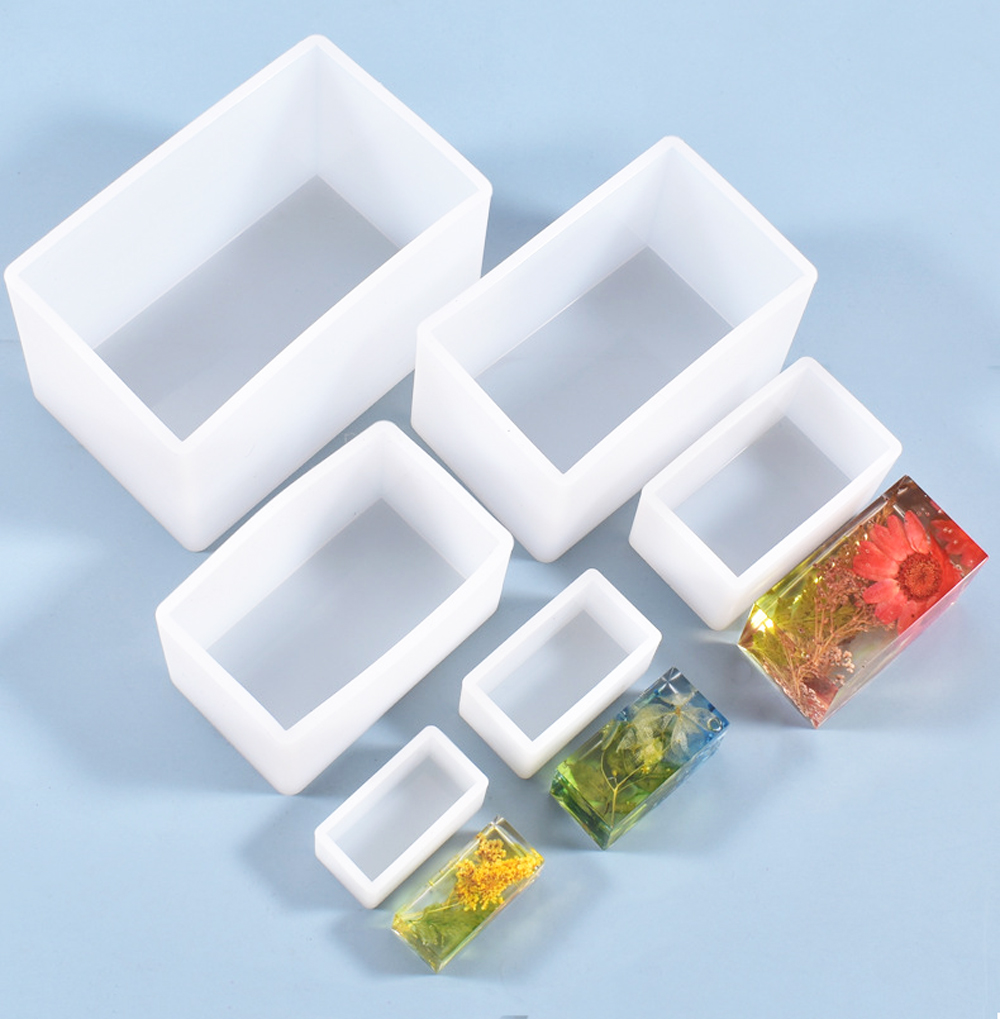 Xtool Jewelry Making - UV-epoxyhars, rechthoekige kubusvorm, doe-het-zelf siliconenmal voor