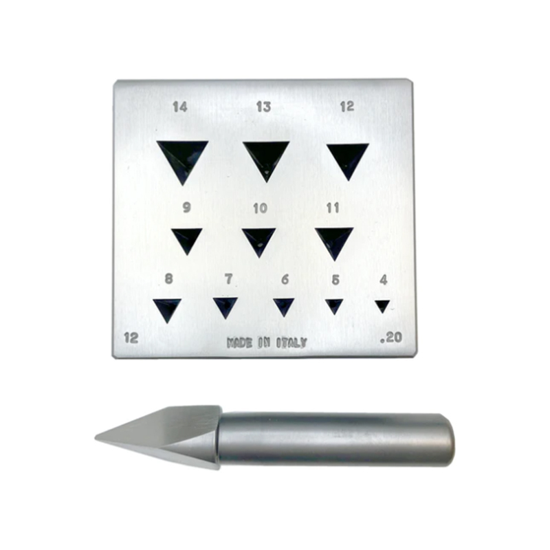 Xtool Jewelry Making - OMO Driehoekige Bezel Blok met Pons,