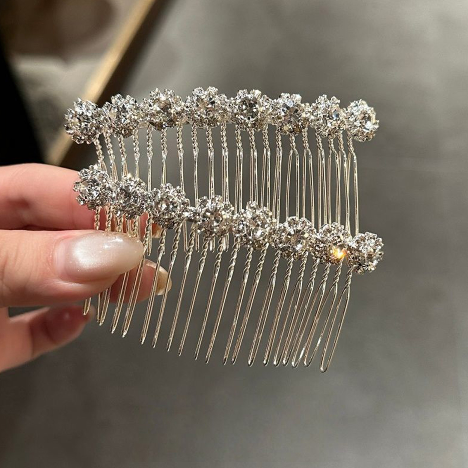 Jewelry Making Adults - Minimalistische strass bloem haarkammen voor bruid