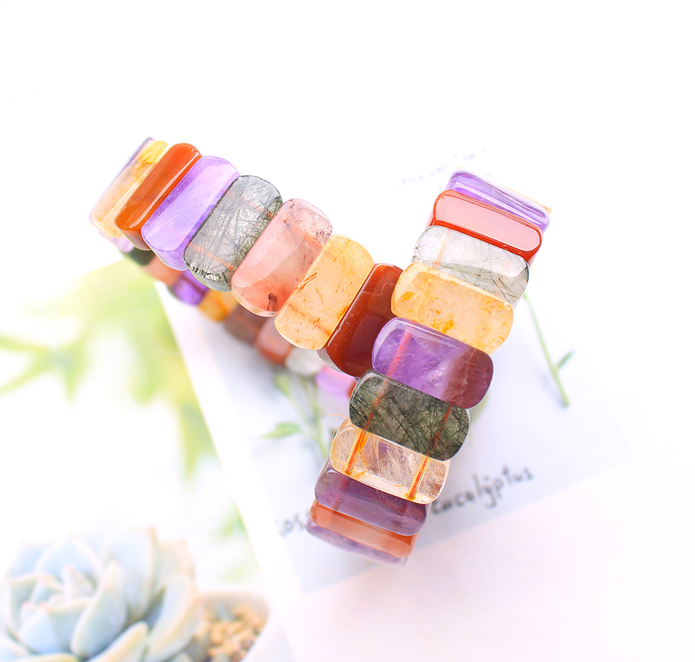 Crystal Bead Mix - Natuurlijke gemengde verschillende gouden groene rutielkwarts
