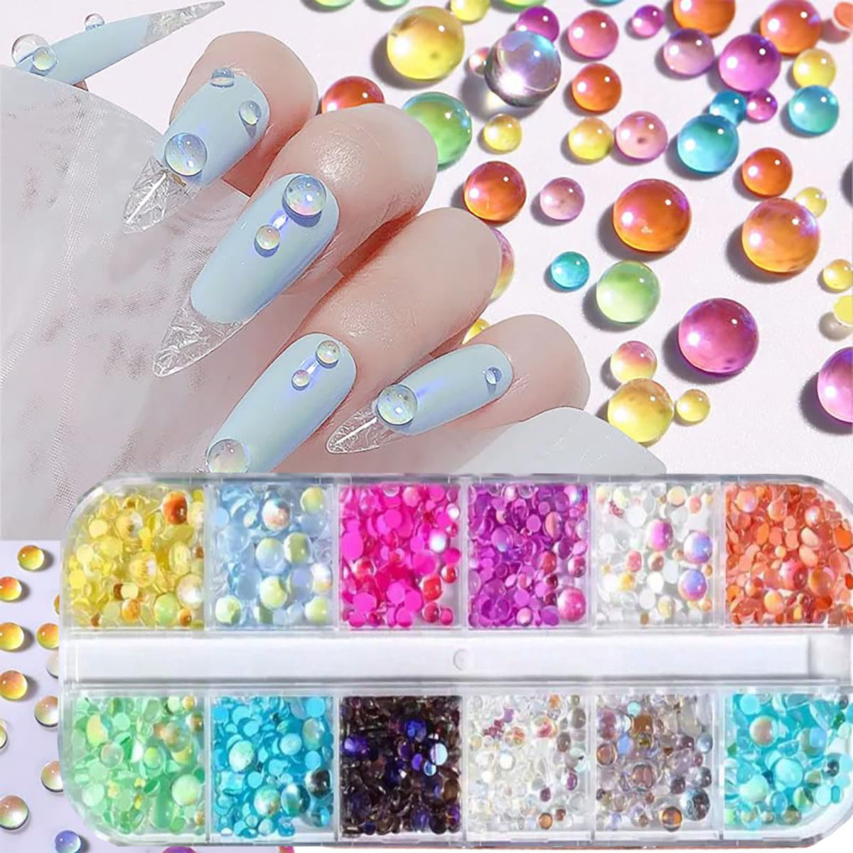 Crystal Bead Mix - 1 Doos Snoep Kleur Gemengde Grootte