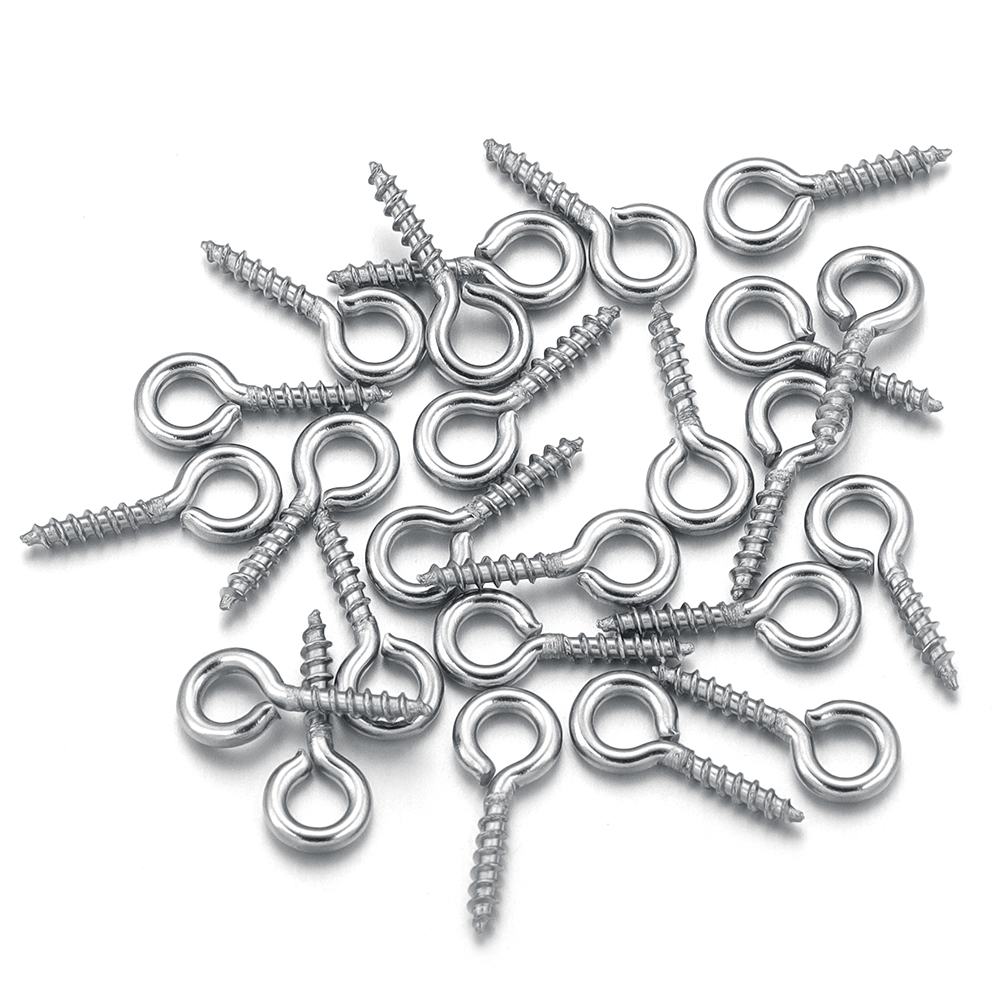 Jewelry Making Thread - 100 stks/partij Rvs Mini Schroef Eye