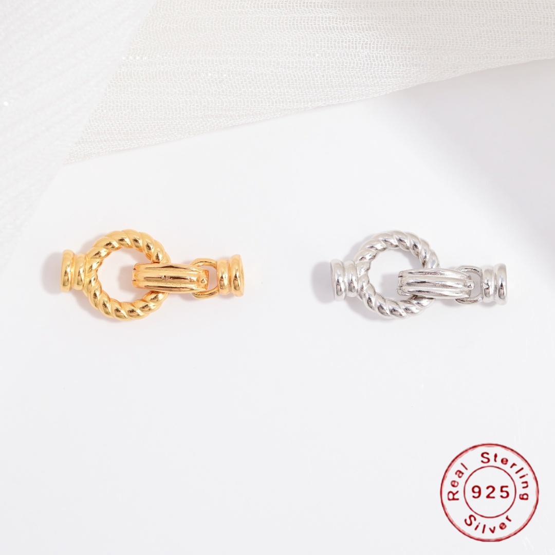 Jewelry Making Thread - S925 Sterling zilveren connectorsluiting met schroefdraad
