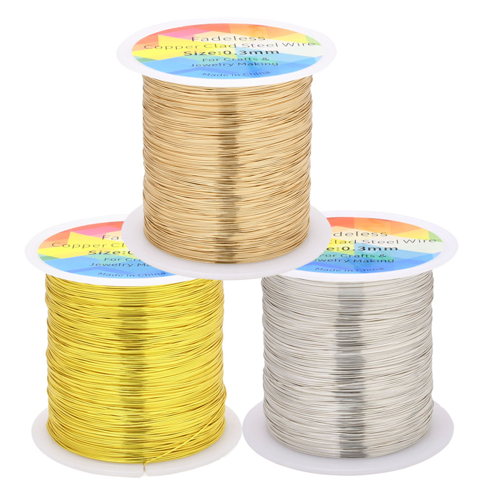 Jewelry Making Thread - 100 m/328ft Fadeless Koper Beklede Staaldraad