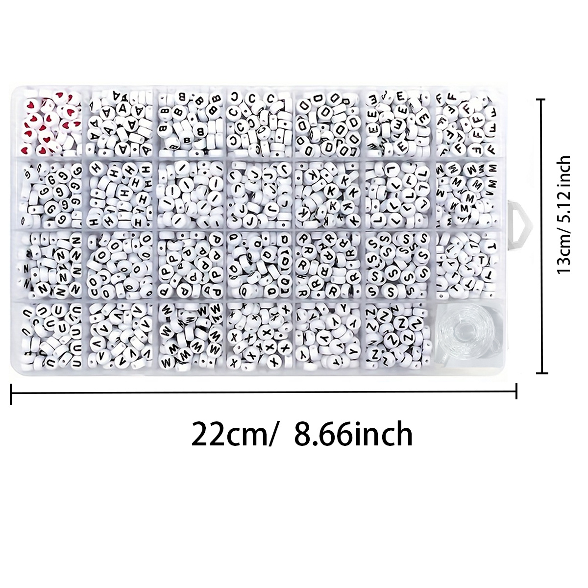 1300 4x7 ronde acryl letterkra - Jewelry Making Thread recensie en prijs