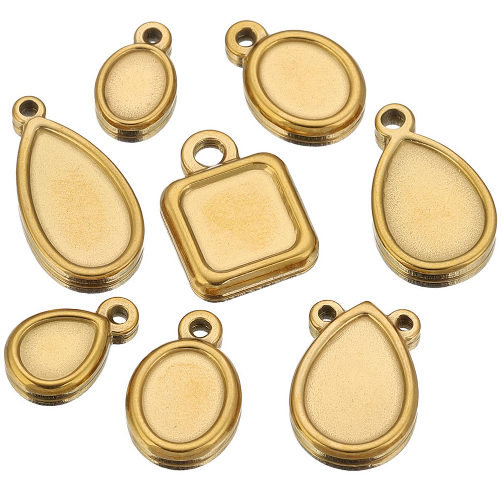 5 stuks roestvrijstalen vierka - Jewelry Making With Resin recensie en prijs