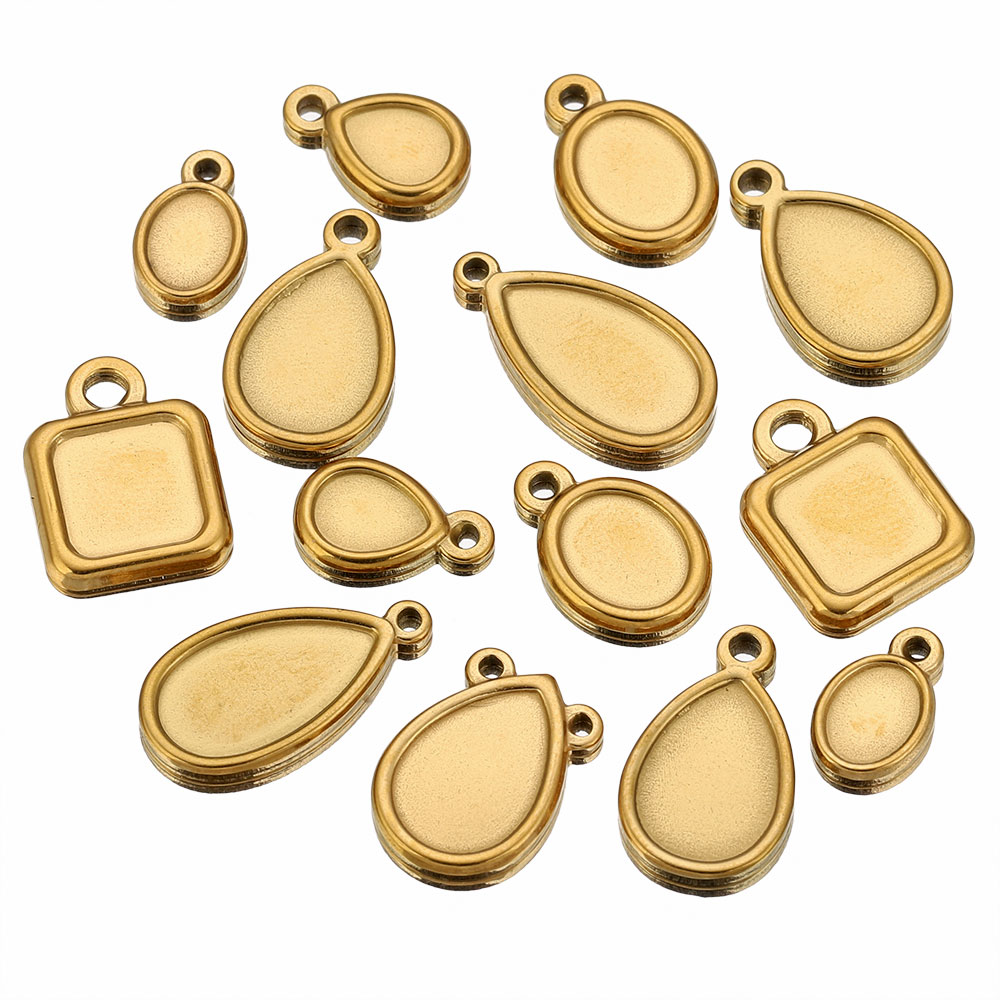 5 stuks roestvrijstalen vierka - Jewelry Making With Resin recensie en prijs