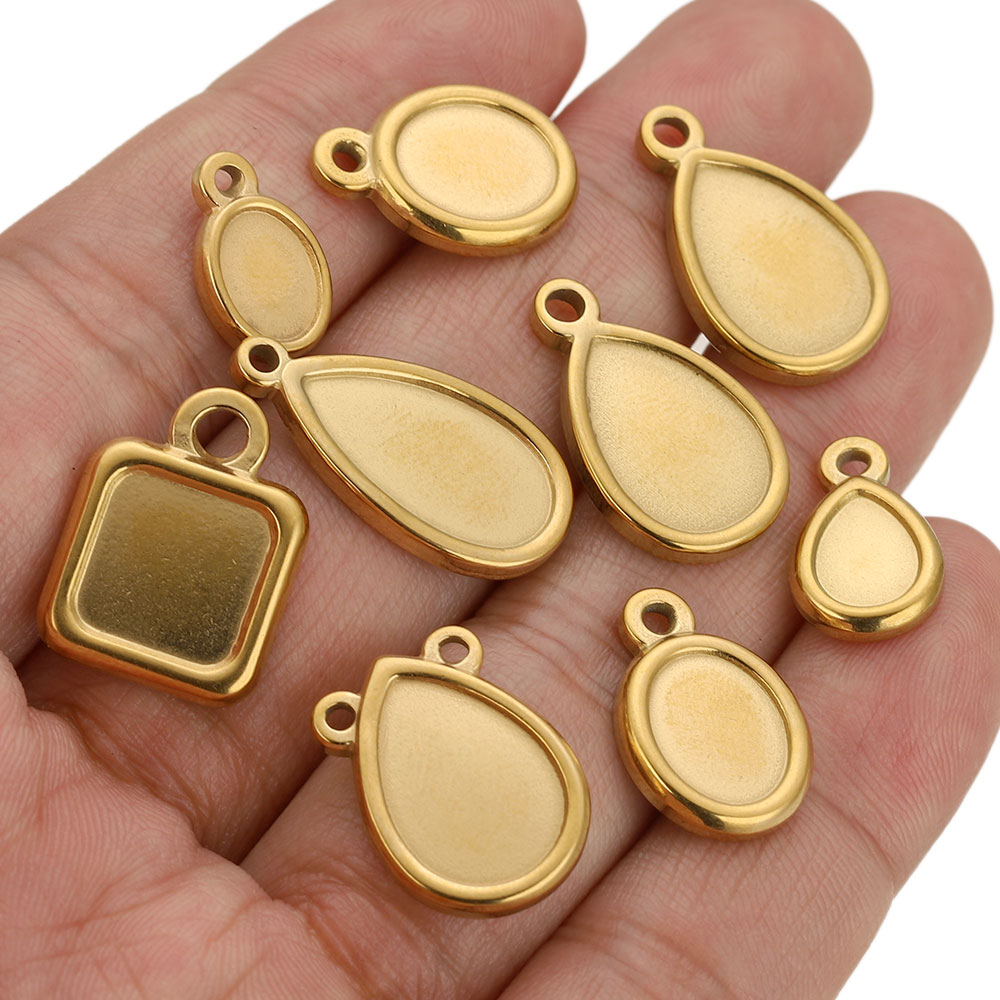 5 stuks roestvrijstalen vierka - Jewelry Making With Resin recensie en prijs