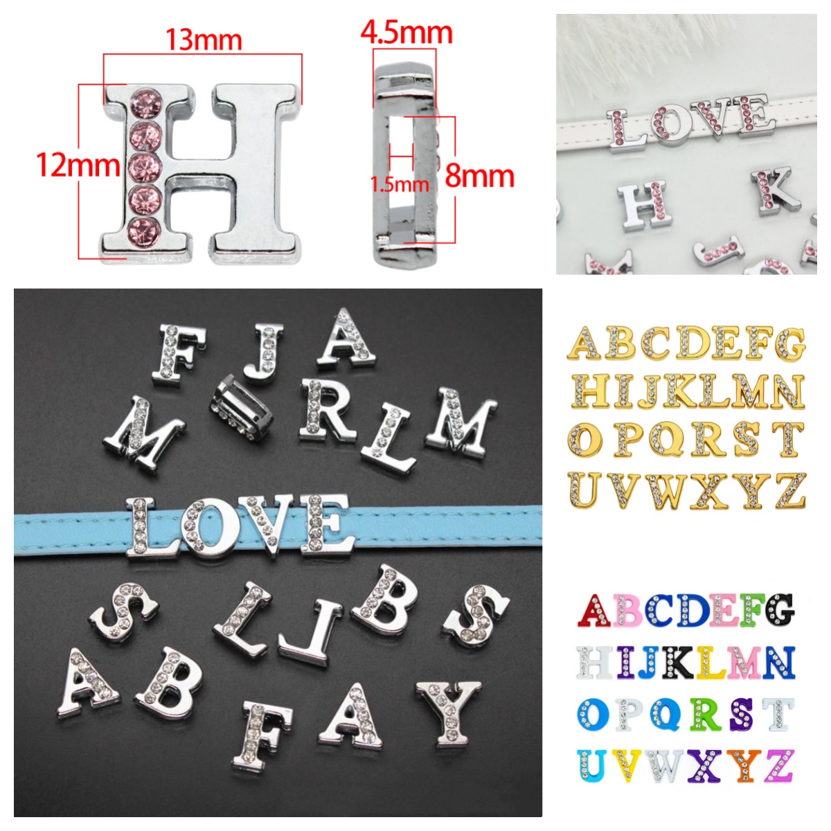 50 stk/partij Gat 8MM Slide Le - Crystal Bead Mix recensie en prijs